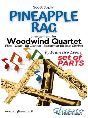 cover image of Pineapple Rag--Woodwind Quartet (parts)